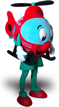 WALES AIR AMBULANCE HELICOPTER MASCOT COSTUME